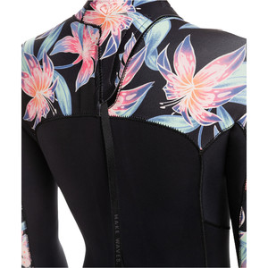 2023 Roxy Womens Swell Series 5/4/3mm Back Zip Wetsuit ERJW103127 - Anthracite Paradise